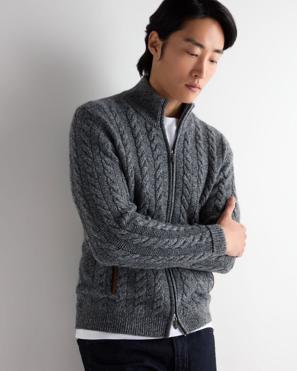 Men's Richmond Cable Cashmere Cardigan 1