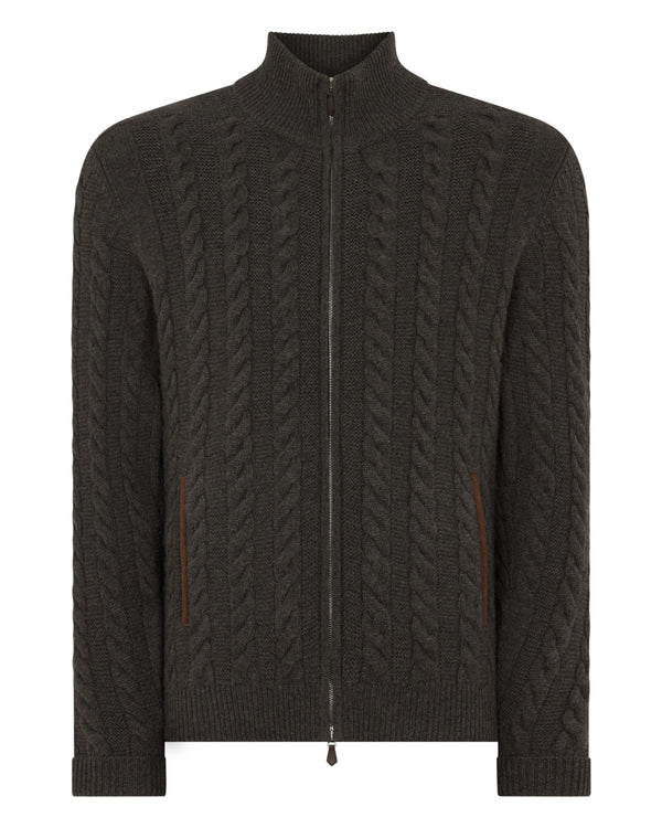Men's Richmond Cable Cashmere Cardigan  2