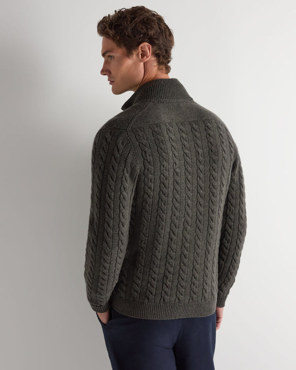 Men's Richmond Cable Cashmere Cardigan  4