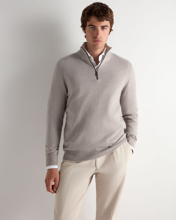 Men's Carnaby Half Zip Cashmere Sweater 1