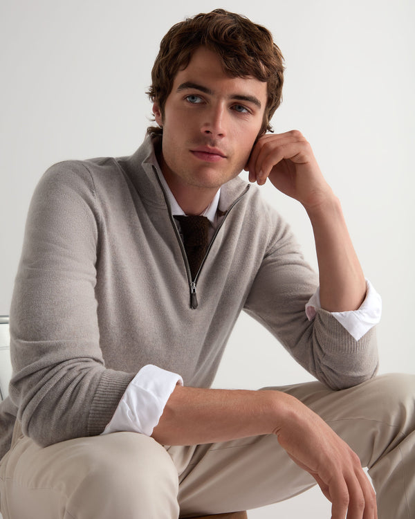 Men's Carnaby Half Zip Cashmere Sweater 5