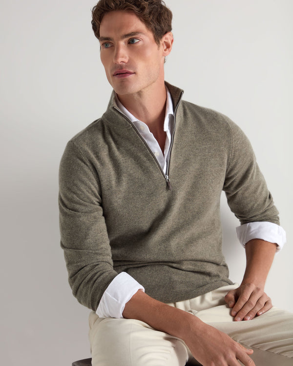Men's Carnaby Half Zip Cashmere Sweater 1