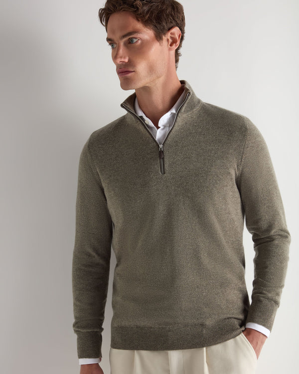 Men's Carnaby Half Zip Cashmere Sweater 6