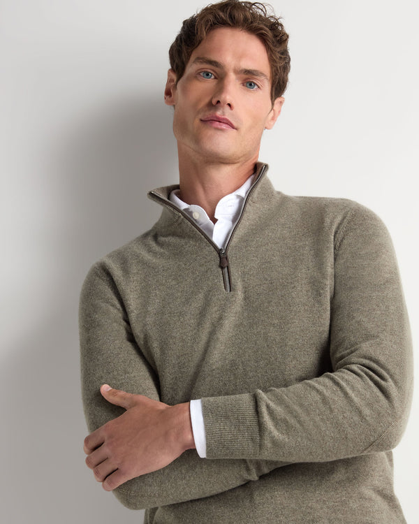Men's Carnaby Half Zip Cashmere Sweater 5