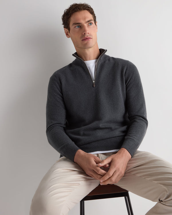 Men's Carnaby Half Zip Cashmere Sweater 6