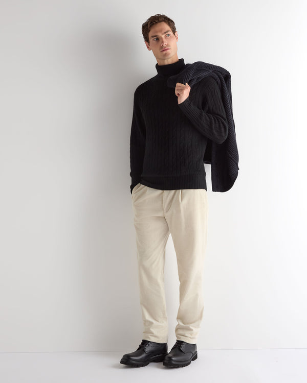 Men's Berwick Cable Turtle Neck Cashmere Sweater 3