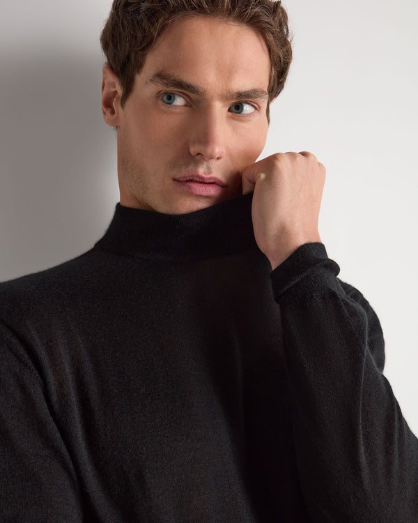 Men's Fine Gauge Cashmere Turtle Neck Sweater 5