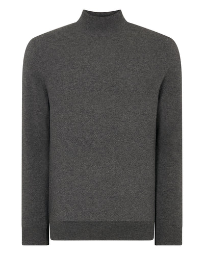 Men's Mayfair Turtle Neck Cashmere Sweater Grey Moss
