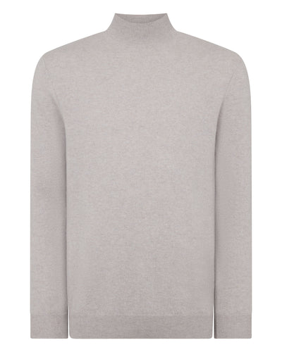 Men's Mayfair Turtle Neck Cashmere Sweater Oat Grey