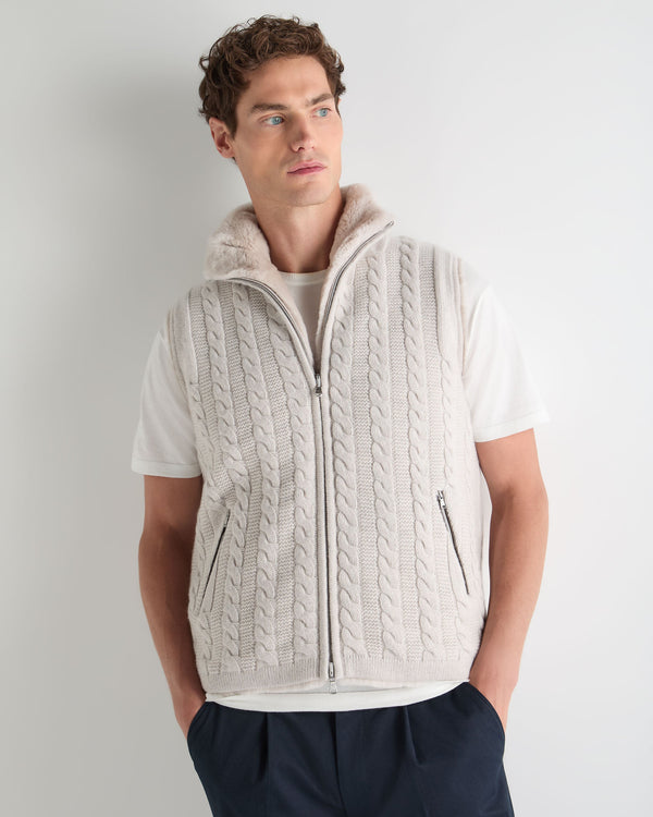Men's Dolomiti Cable Fur Gilet 1