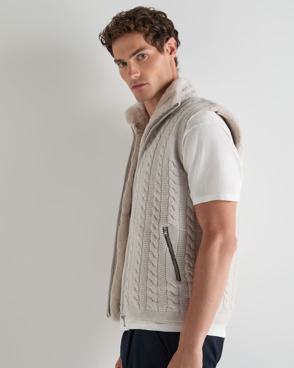 Men's Dolomiti Cable Fur Gilet 5