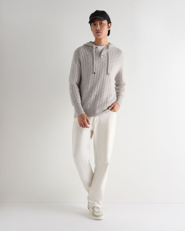 Men's Fitzrovia Cable Cashmere Hoodie 3
