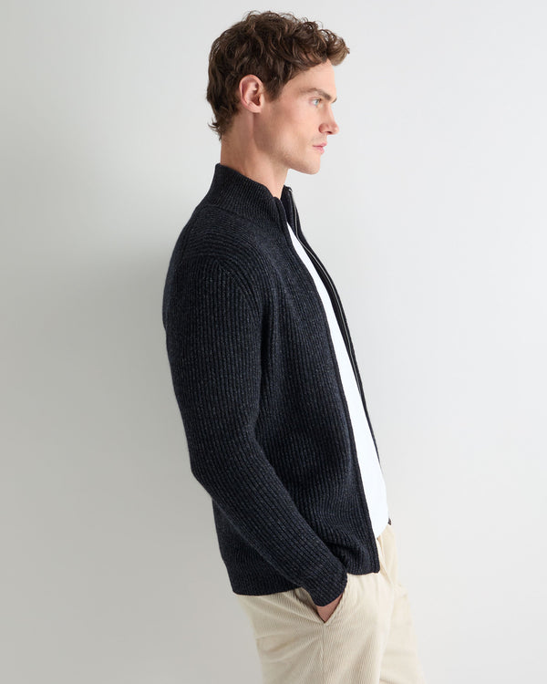 Men's Lambeth Rib Full Zip Cashmere Cardigan 6