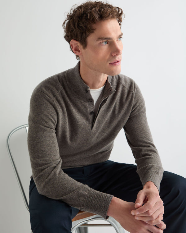 Men's Half Button Cashmere Sweater 5