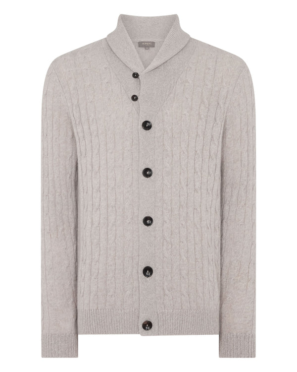Men's Garrick Shawl Cable Cashmere Cardigan 2