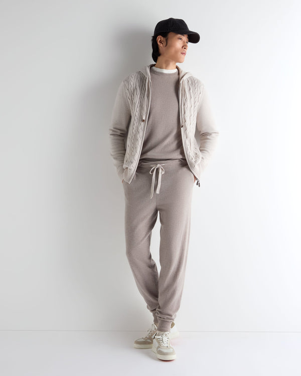 Men's Fulham Cable Zip Cashmere Hoodie 3