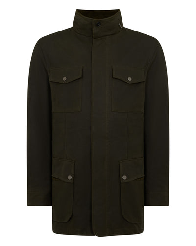 N.Peal Men's Waxed Field Jacket Green
