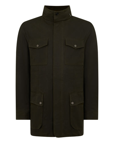 N.Peal Men's Waxed Field Jacket Green