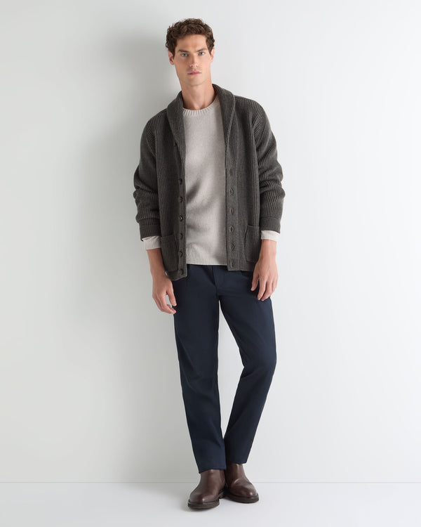 Men's English Rib Raglan Cashmere Sweater 3