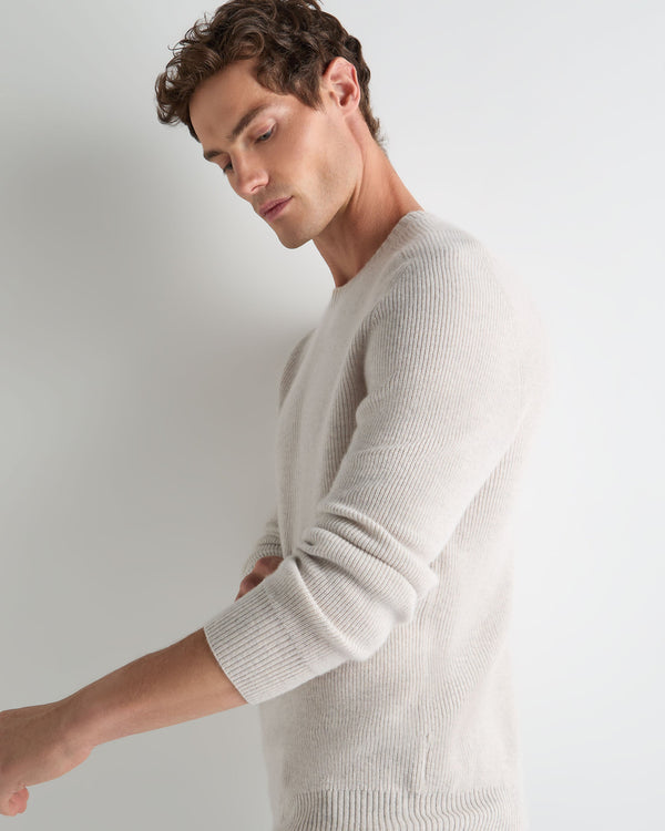 Men's English Rib Raglan Cashmere Sweater 6