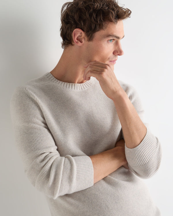 Men's English Rib Raglan Cashmere Sweater 5