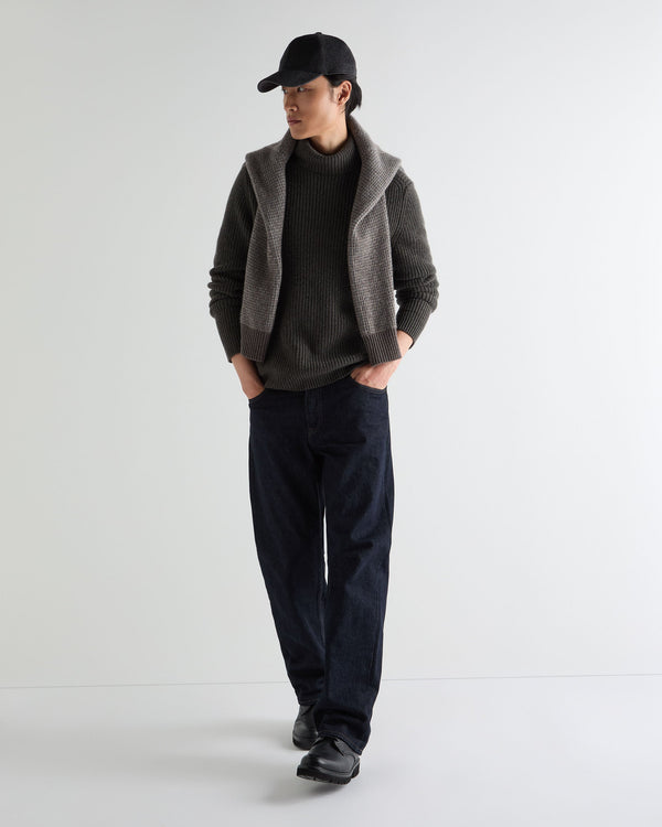 Men's English Rib Turtle Neck Cashmere Sweater  3