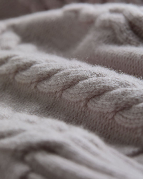 Men's Aran Half Zip Cashmere Sweater 8