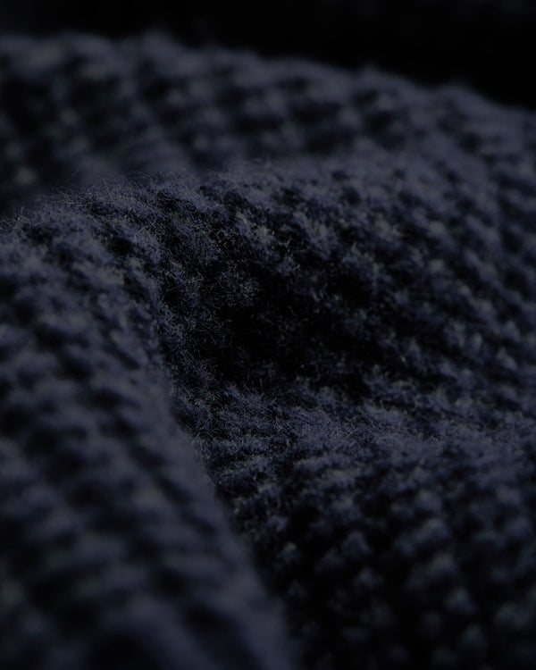 Men's Waffle Knit Full Zip Cashmere Sweater 7