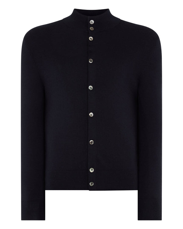 Men's Buttoned Fine Gauge Cashmere Sweater 2