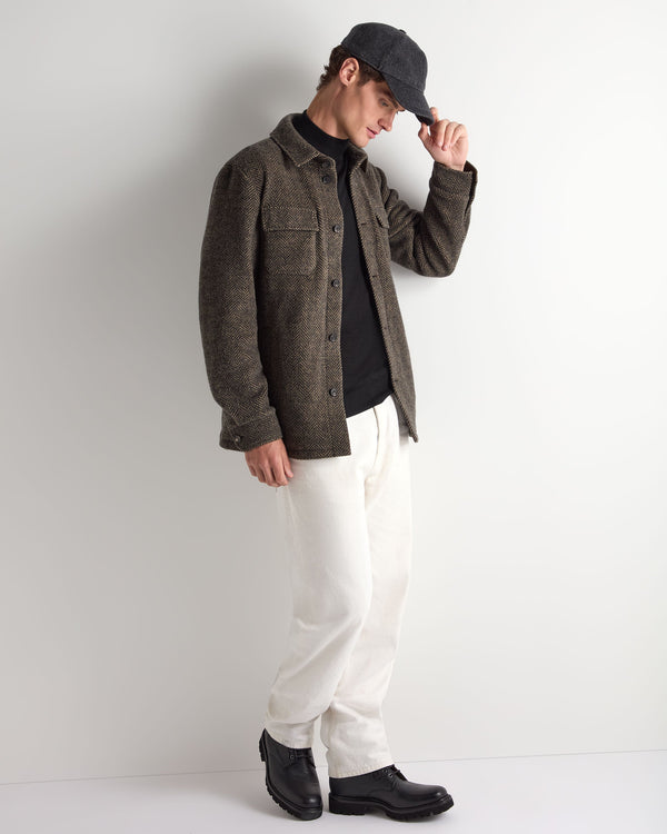 Men's Cashmere Herringbone Shacket 3