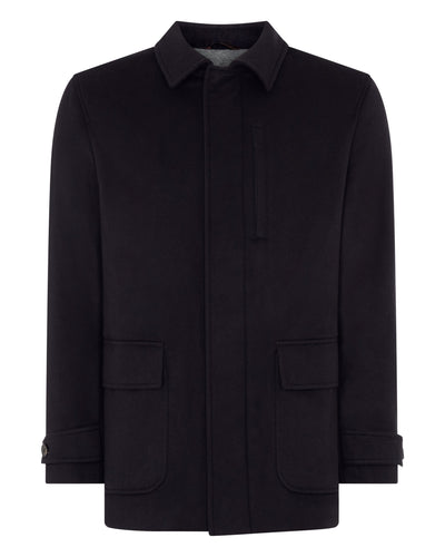 N.Peal Men's Weekend Cashmere Coat Navy Blue