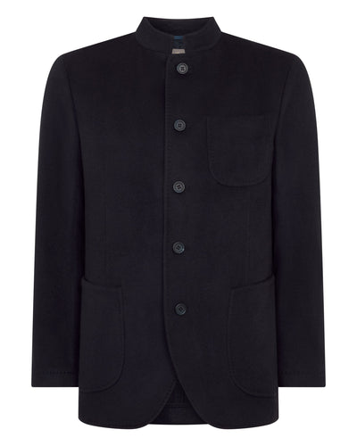 N.Peal Men's Portofino Cashmere Jacket Navy Blue