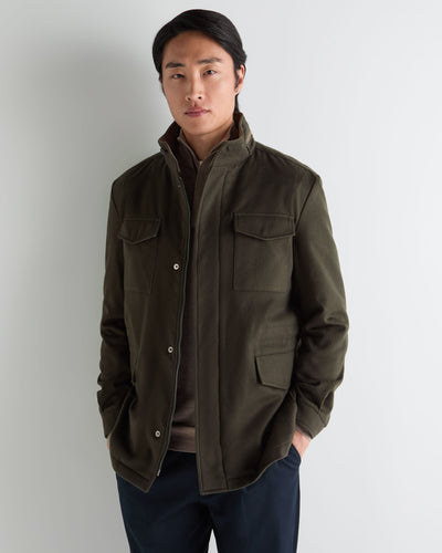 N.Peal Men's Pimlico Cashmere Field Jacket Green