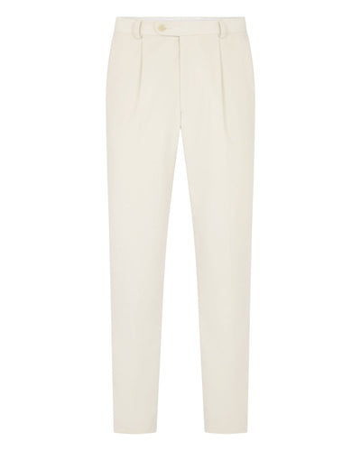 N.Peal Men's Moleskin Atrani Trouser Off White
