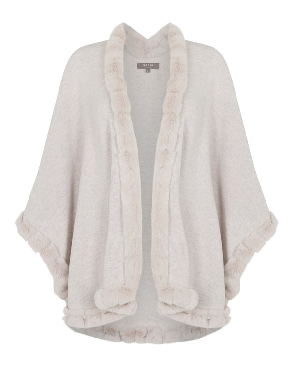 Women's Ayla Fur Trim Cashmere Cape 2