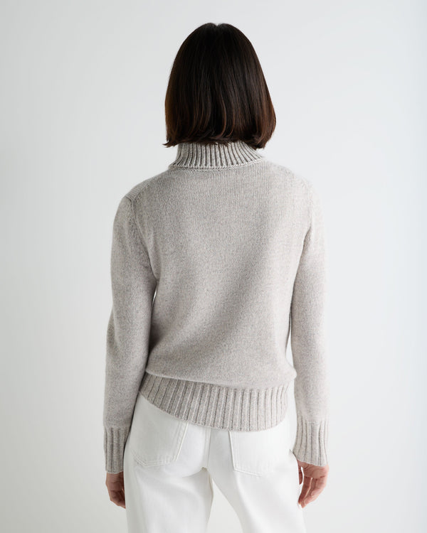 Women's Hazel Chunky Turtle Neck Cashmere Sweater 4