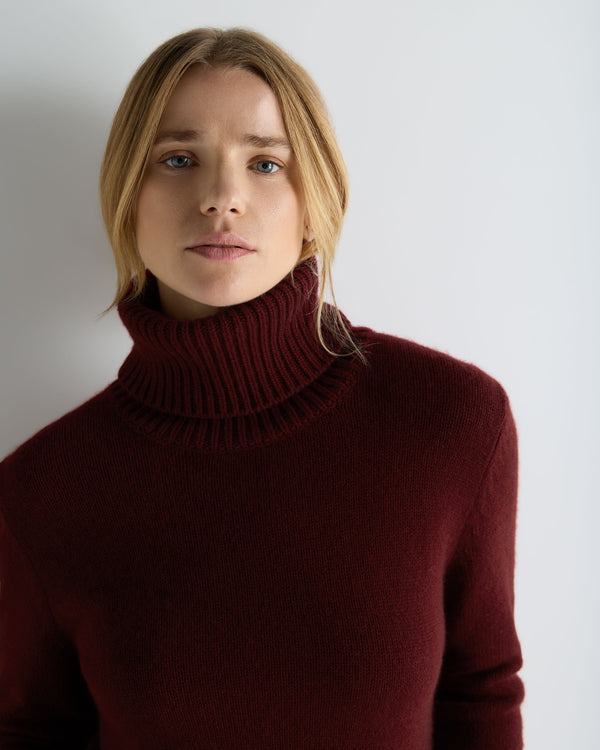 Women's Hazel Chunky Turtle Neck Cashmere Sweater 5