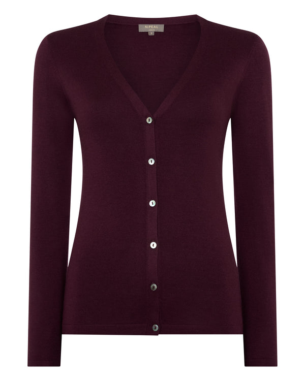 Women's Mia Superfine Cashmere V Neck Cardigan 2