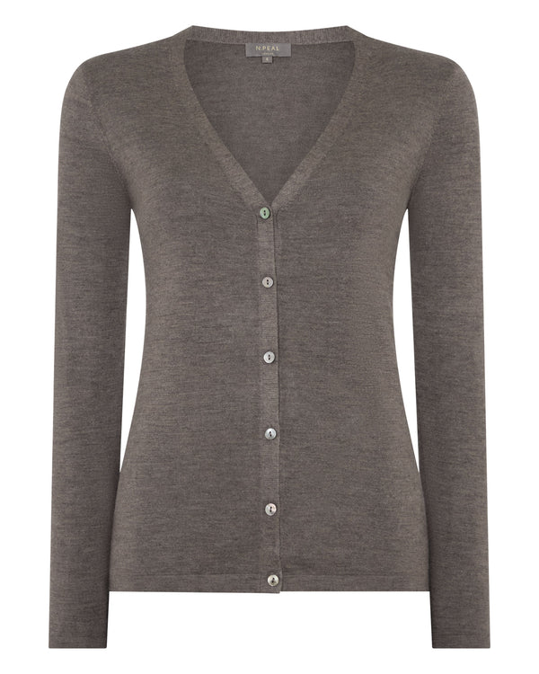 Women's Mia Superfine Cashmere V Neck Cardigan 2