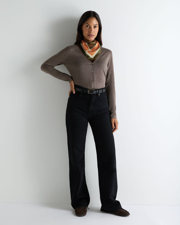Women's Mia Superfine Cashmere V Neck Cardigan 3