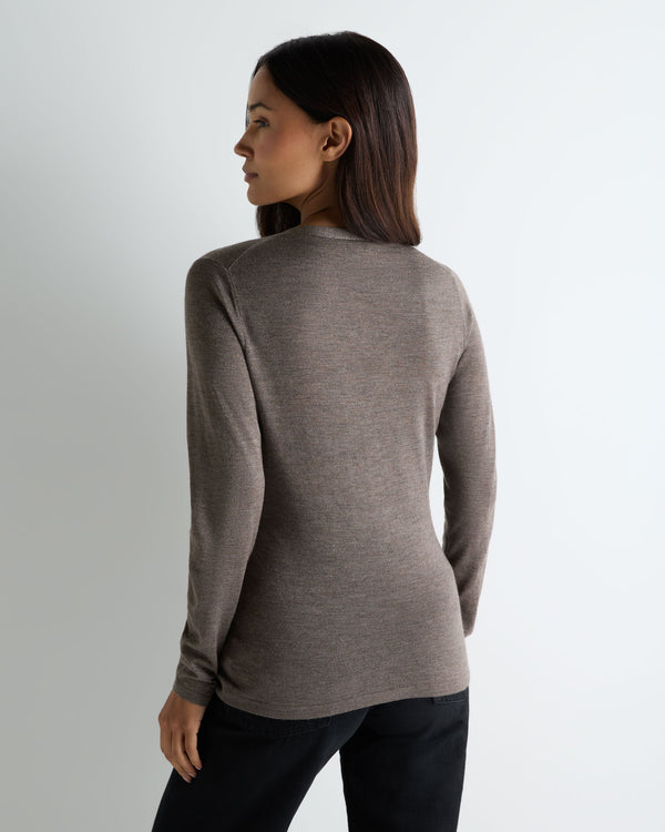 Women's Mia Superfine Cashmere V Neck Cardigan 4