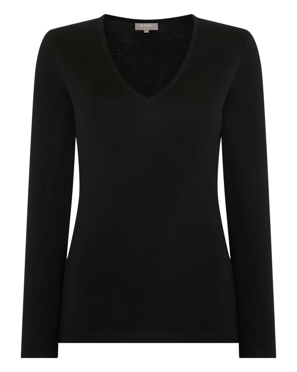 Women's Imogen Superfine Cashmere V Neck Sweater 2