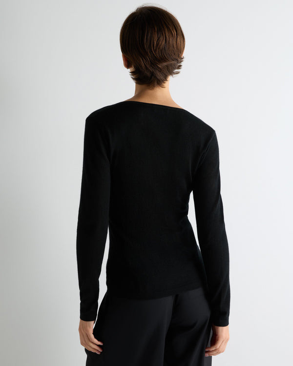 Women's Imogen Superfine Cashmere V Neck Sweater 4