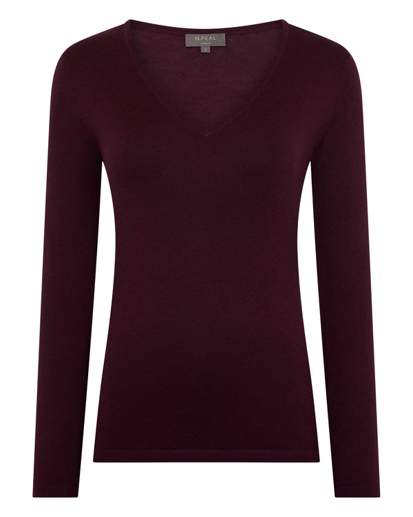 Women's Imogen Superfine Cashmere V Neck Sweater 2