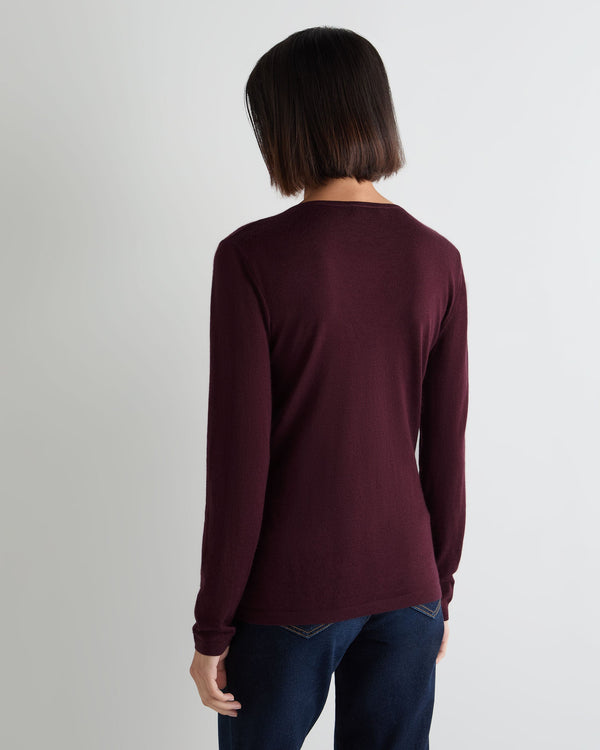 Women's Imogen Superfine Cashmere V Neck Sweater 4