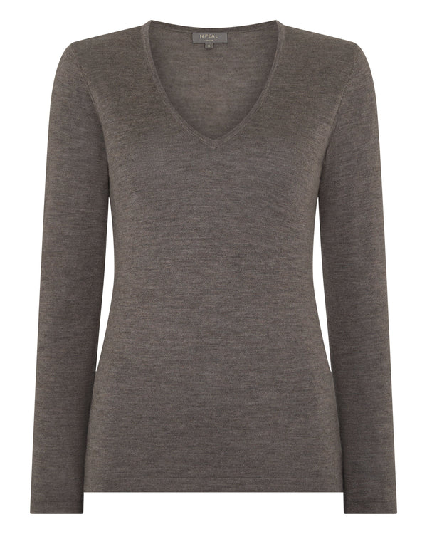 Women's Imogen Superfine Cashmere V Neck Sweater 2