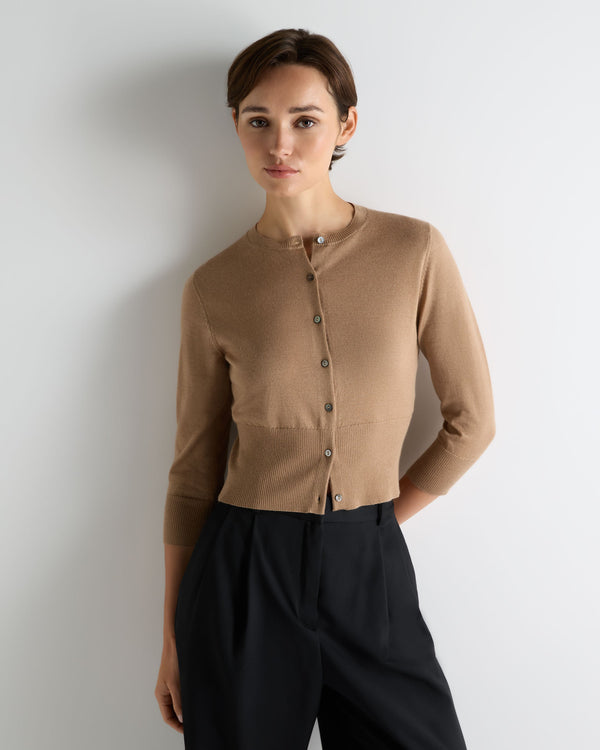 Women's Darcie Superfine Cashmere Cropped Cardigan 1