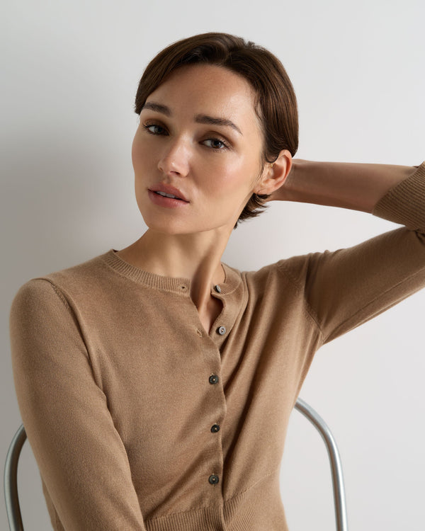 Women's Darcie Superfine Cashmere Cropped Cardigan 5