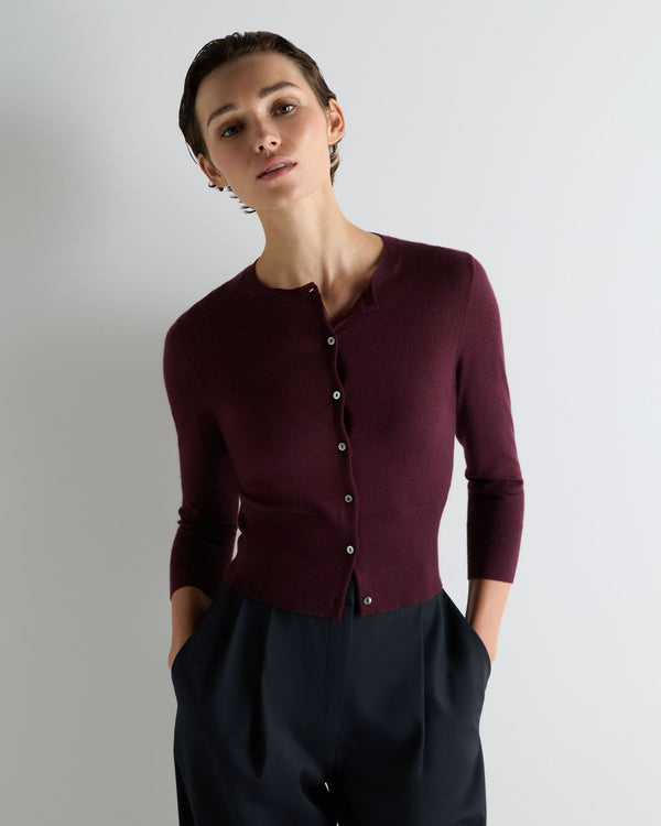 Women's Darcie Superfine Cashmere Cropped Cardigan 1