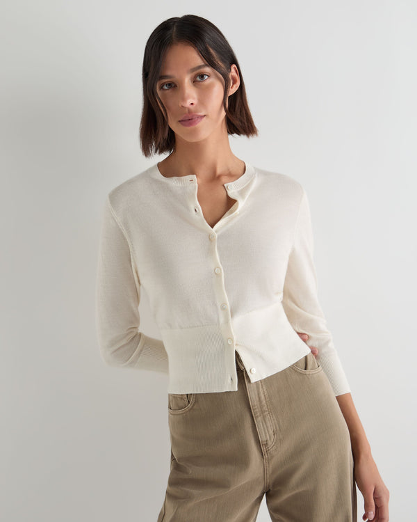 Women's Darcie Superfine Cashmere Cropped Cardigan 1